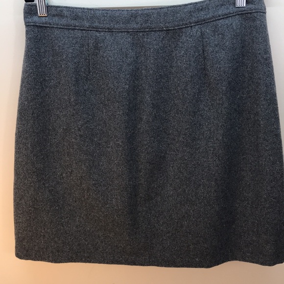 Madewell Gray Wool Mini Skirt with Full Length Front Zipper Size 12 - Picture 6 of 10